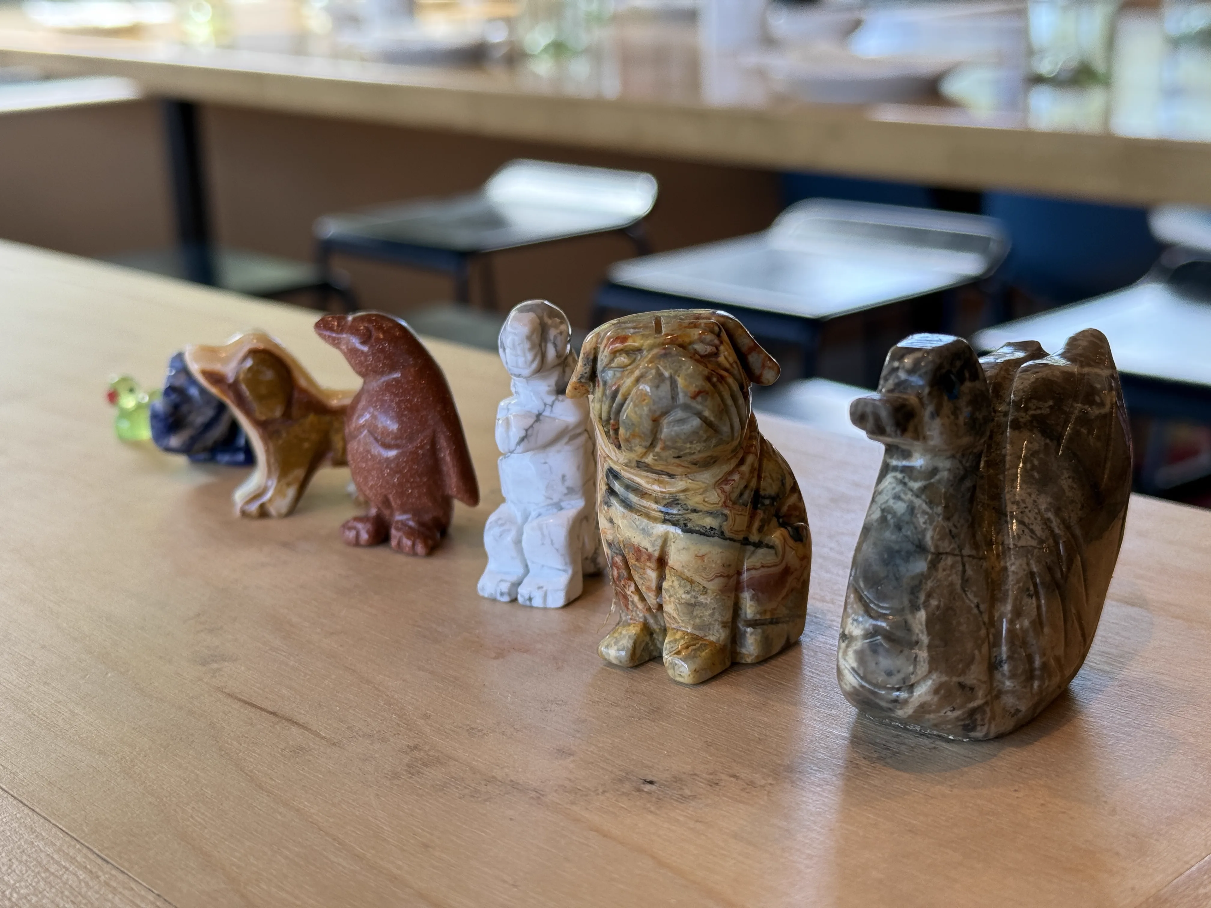 Small figures displayed inside Kiki on Ludlow
