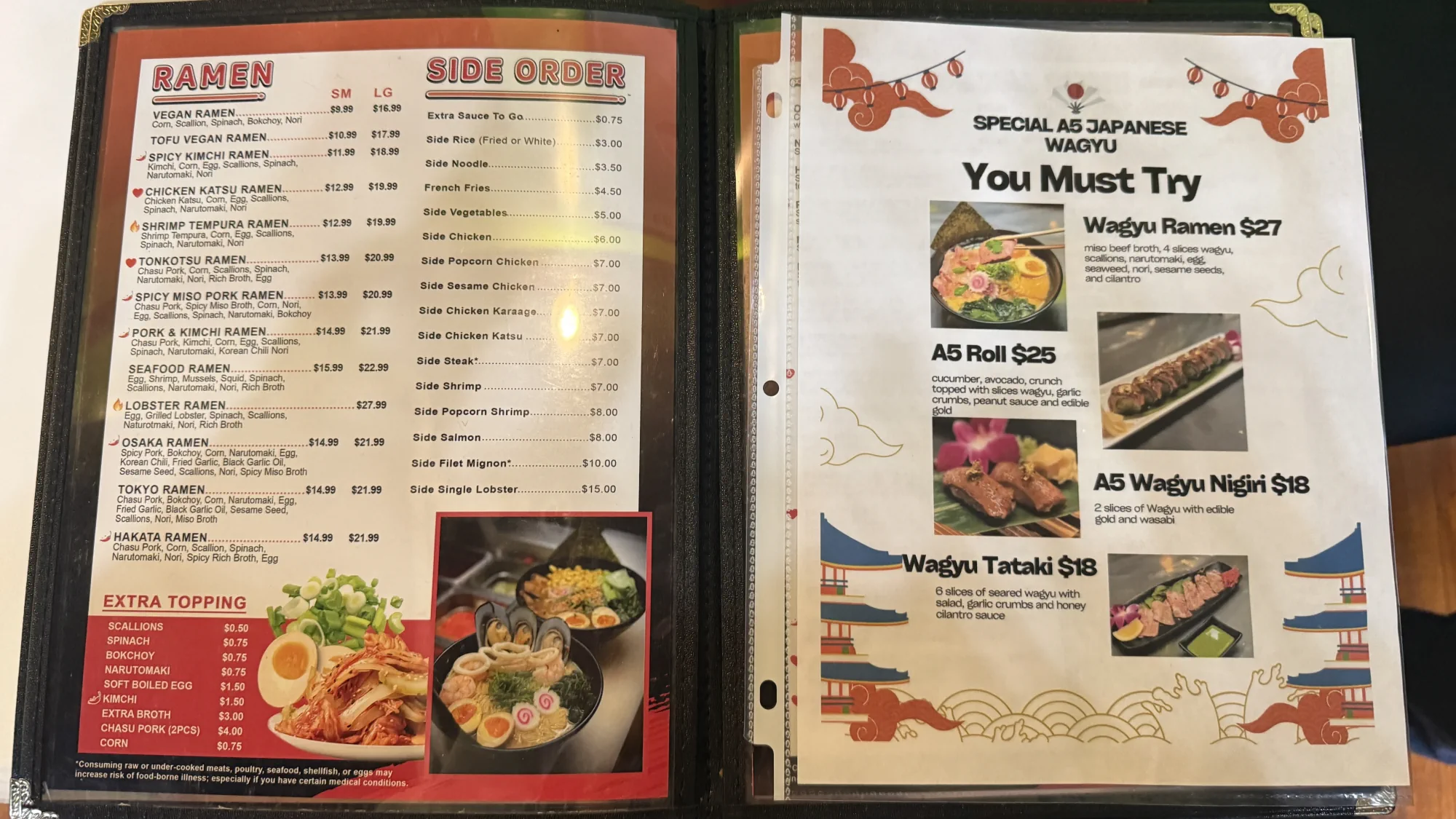 Megumi Sushi Ramen Grill menu