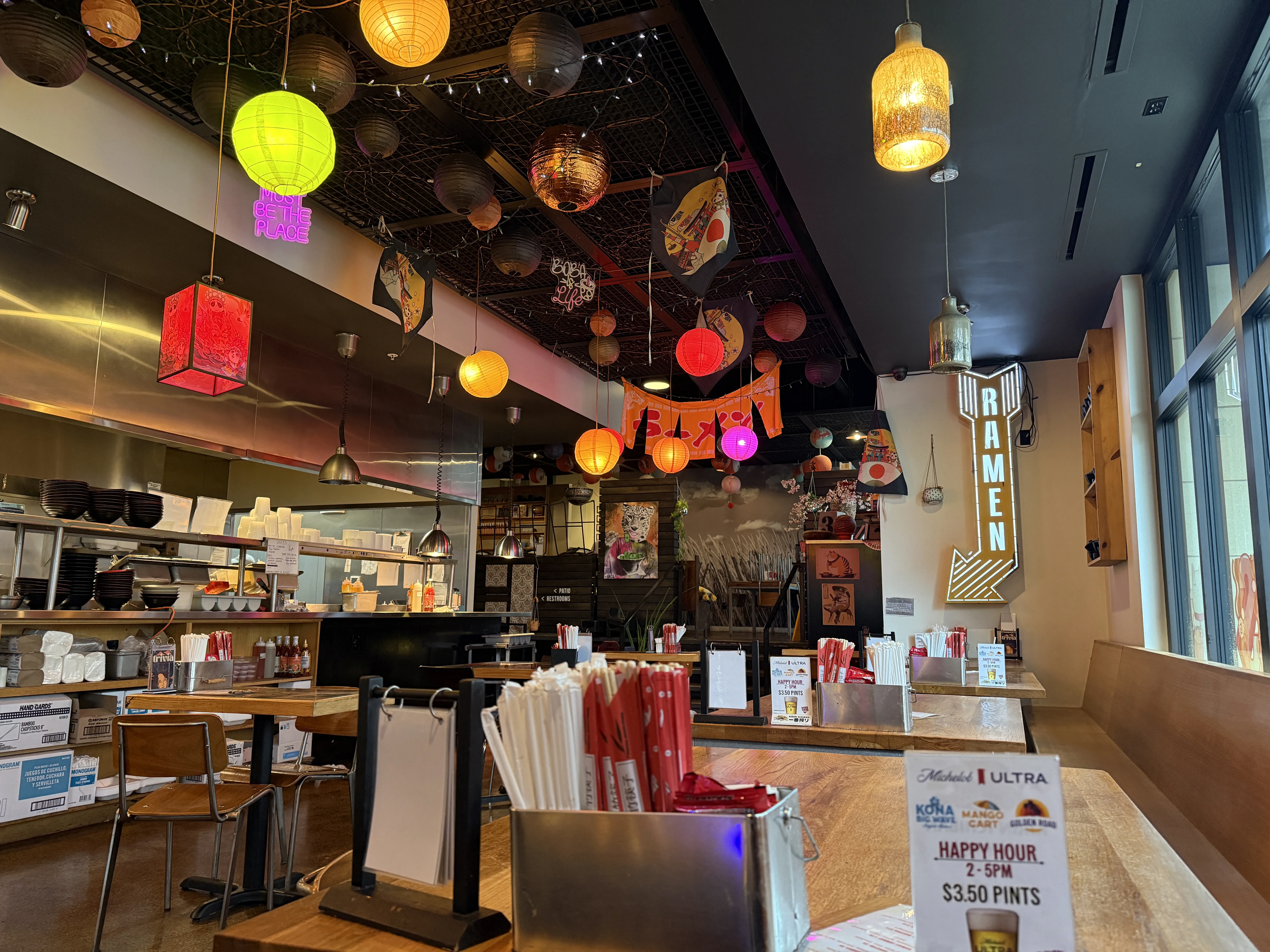Dining room at Ramen Bowls