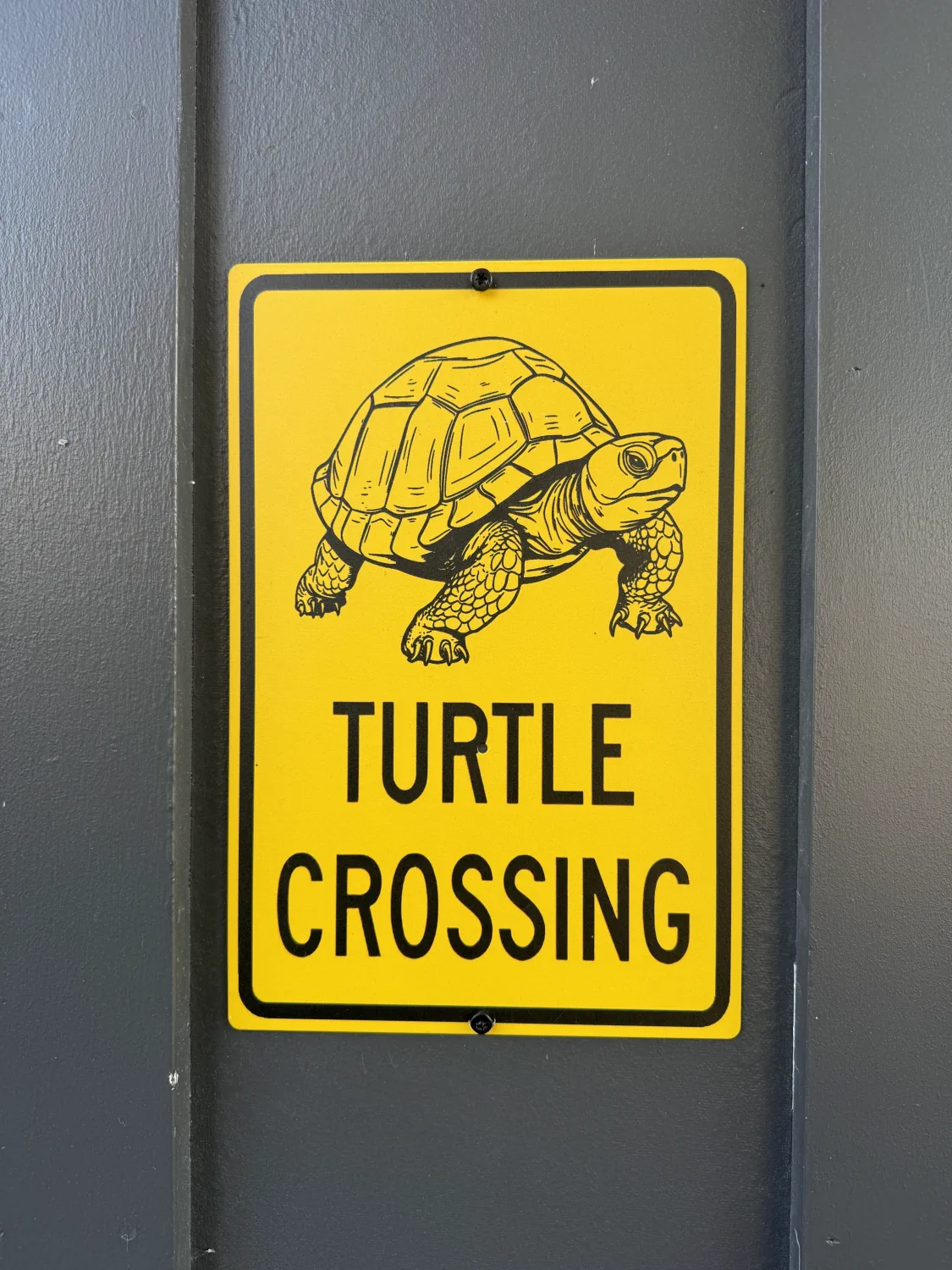 Slurping Turtle crossing sign