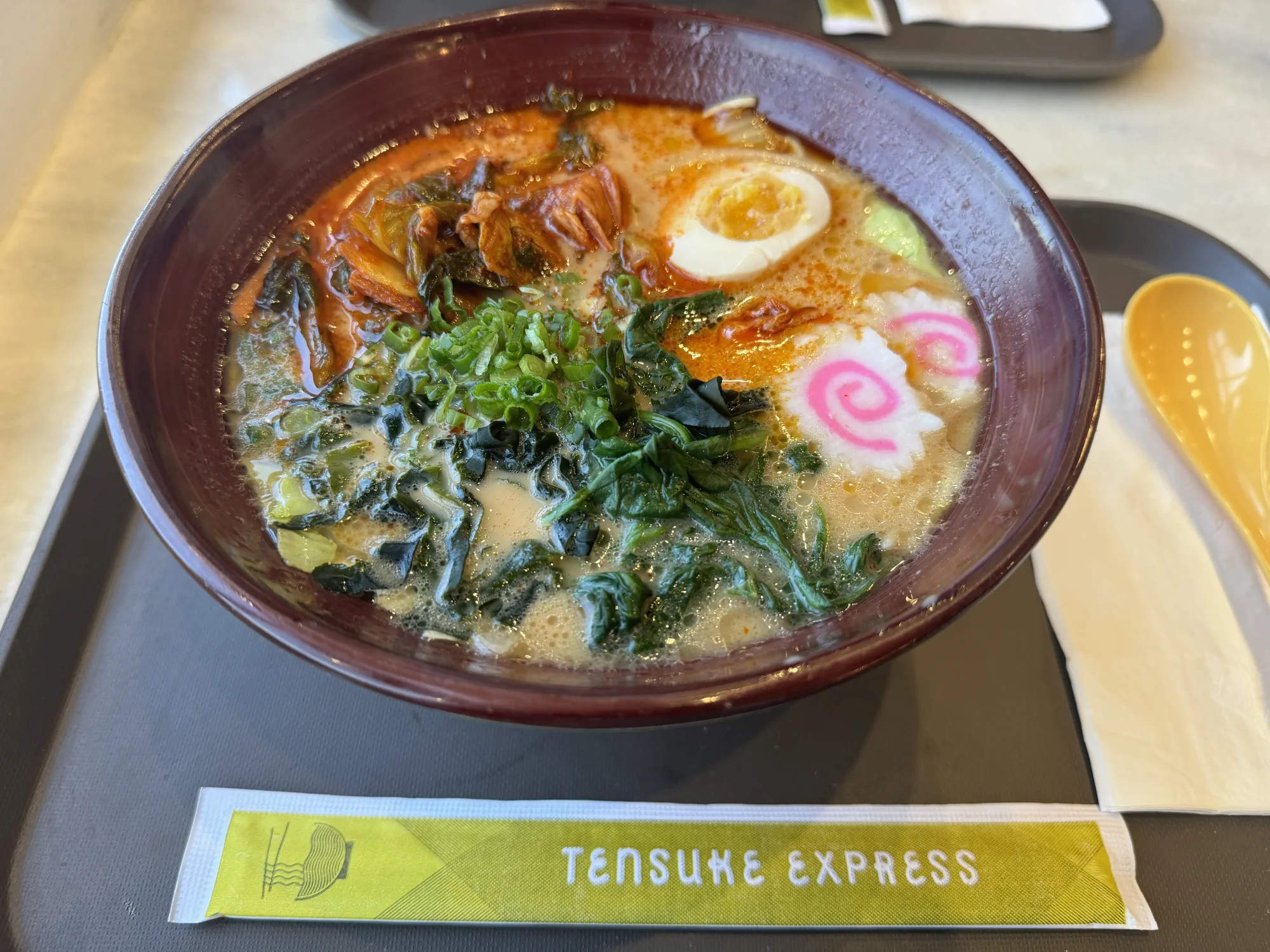 Spicy Pork Kimchi Miso Ramen at Tensuke Express