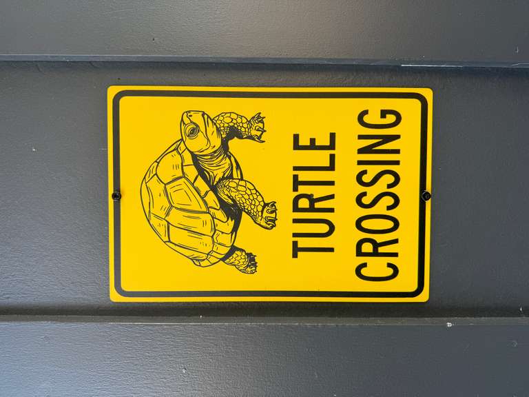 Turtle Crossing sign